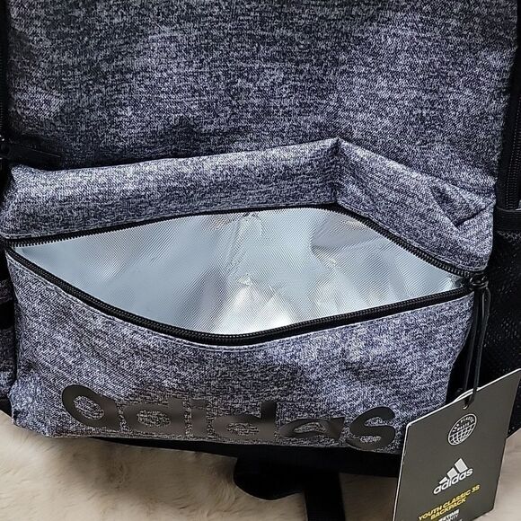 ADIDAS CHARCOAL AND BLACK BACKPACK - NEW - Picture 6 of 7